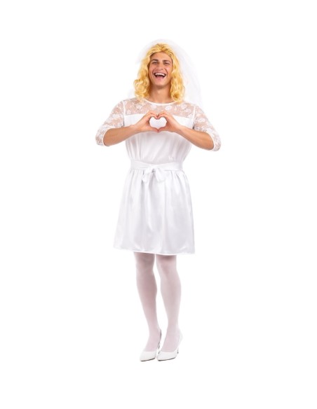 Hochwertiges Brautkleid für Männer in Größe L – ideal für Karneval, Themenpartys und besondere Veranstaltungen.